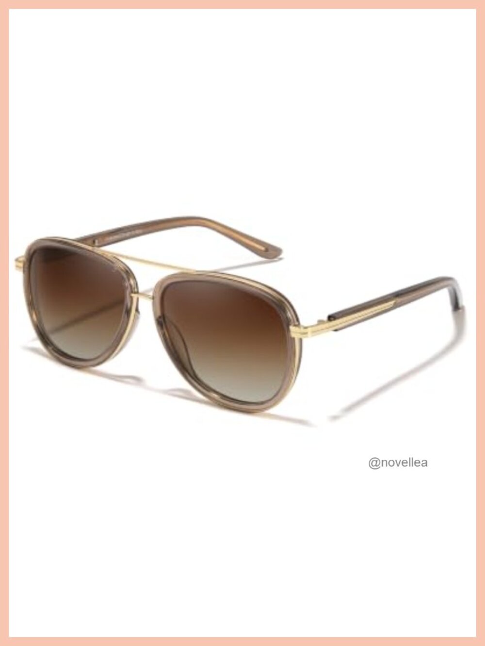 Polarized UV400 Aviator Sunglasses Acetate Frame Women Outdoor Driving